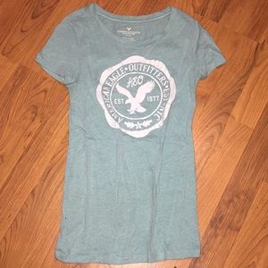 light blue american eagle shirt